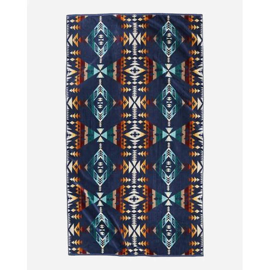 Pendleton Diamond Peak Spa Towel Navy Dark Blue