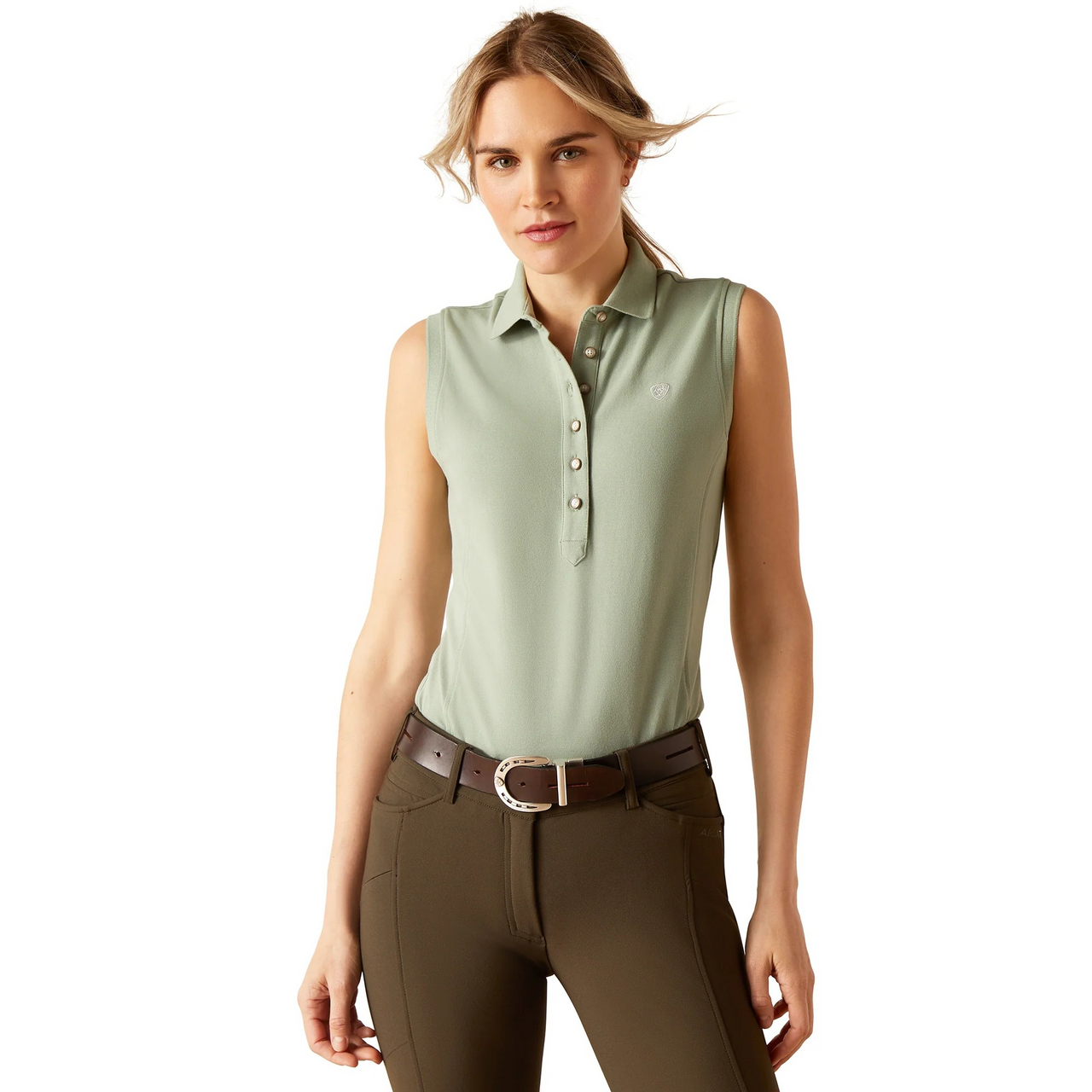 Ariat Women's Prix 2.0 Polo Short Sleeve T-Shirt - Lily Pad