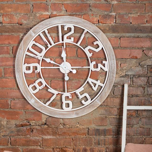 Wooden Metal Wall Clock -Minimalistic Design