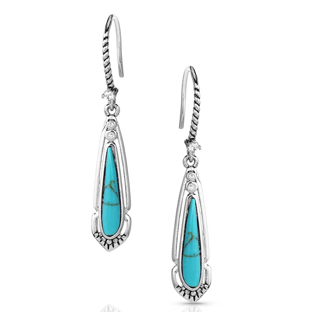 Radiant Stream Turquoise Earrings