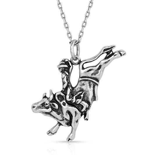 **Bull Rider Pendant Necklace