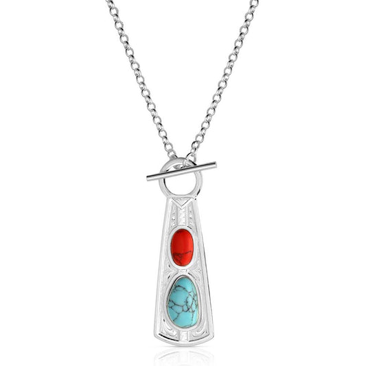 Montana Silversmith S/P  2 Stone Necklace