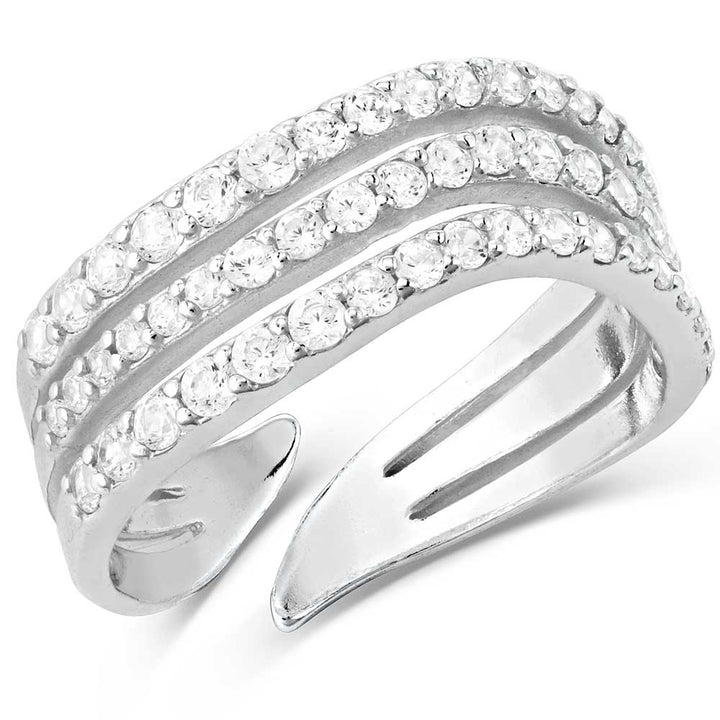 Montana Silver Calm Waters Crystal Open Ring