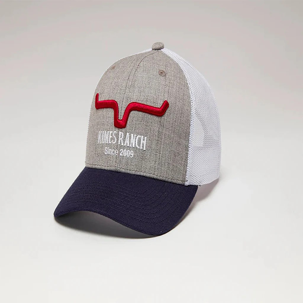 Kimes Unisex Str8 Edge Trucker Hat - Heather Grey