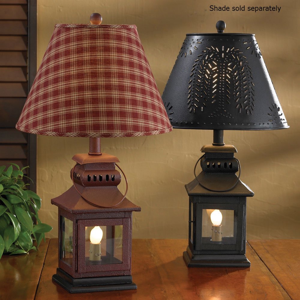 Iron Lantern Lamp - Red