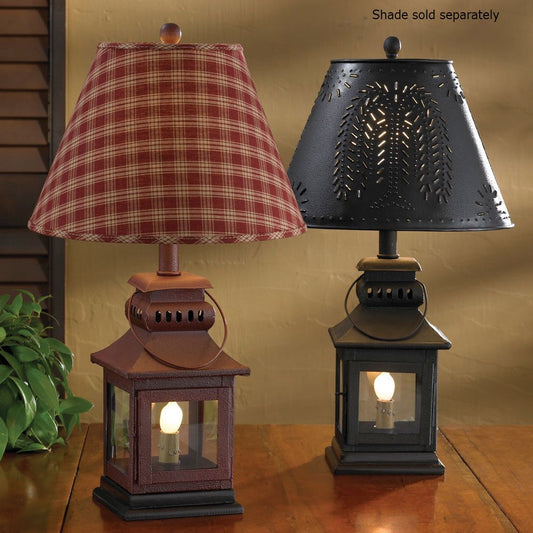 Iron Lantern Lamp - Red