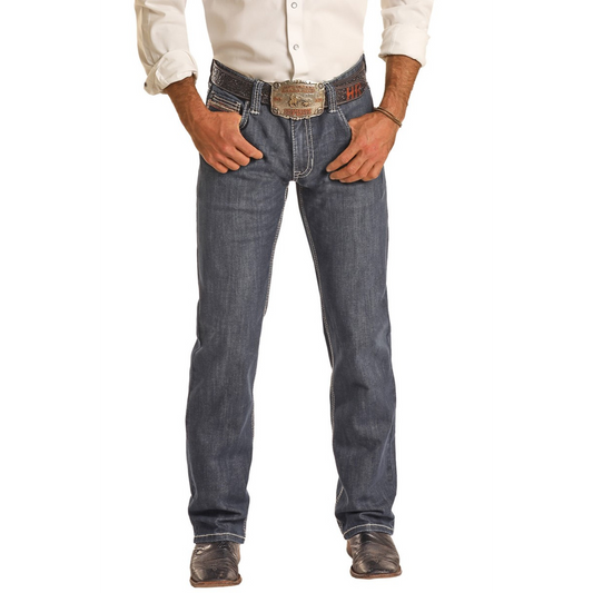 Rock & Roll Men's Slim Fit Stretch Straight Jeans