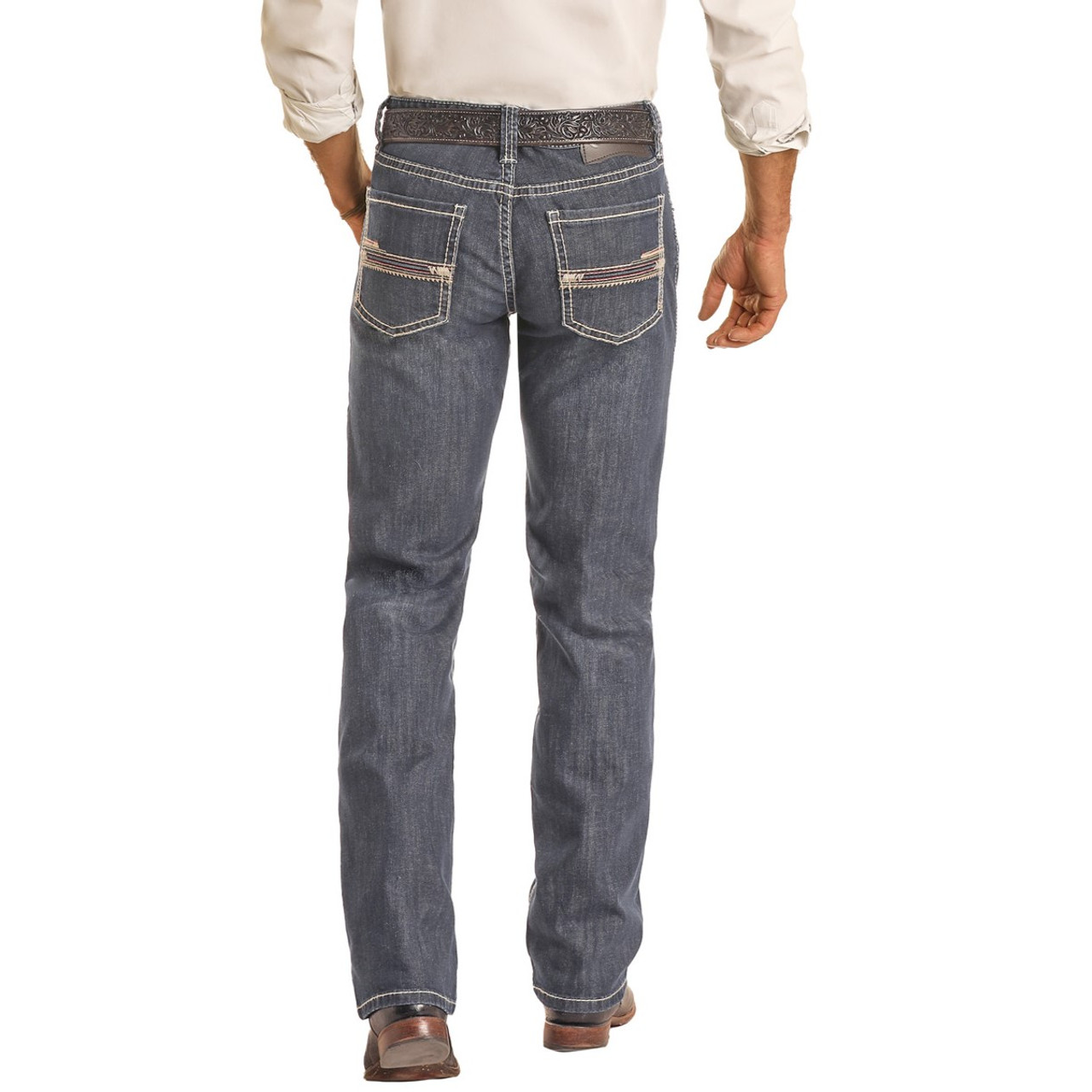 Rock & Roll Men's Slim Fit Stretch Straight Jeans