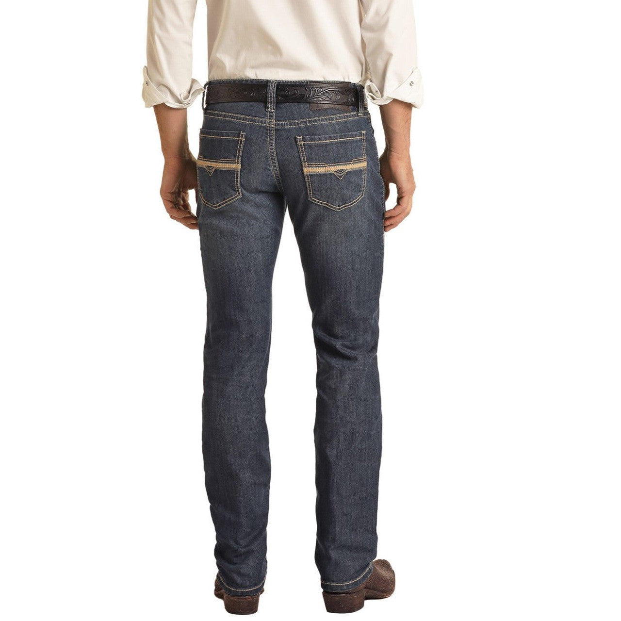 Rock & Roll Men's Revolver Slim Straight Jeans - Dark Vintage