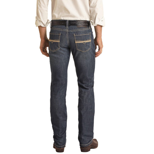 Rock & Roll Men's Revolver Slim Straight Jeans - Dark Vintage