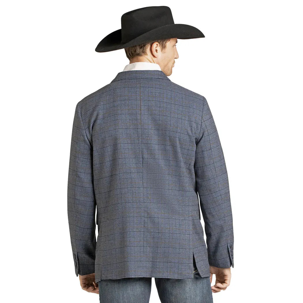 Rock & Roll Men's Plaid Sport Coat - Grey