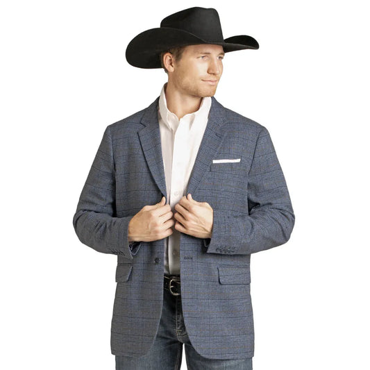 Rock & Roll Men's Plaid Sport Coat - Grey