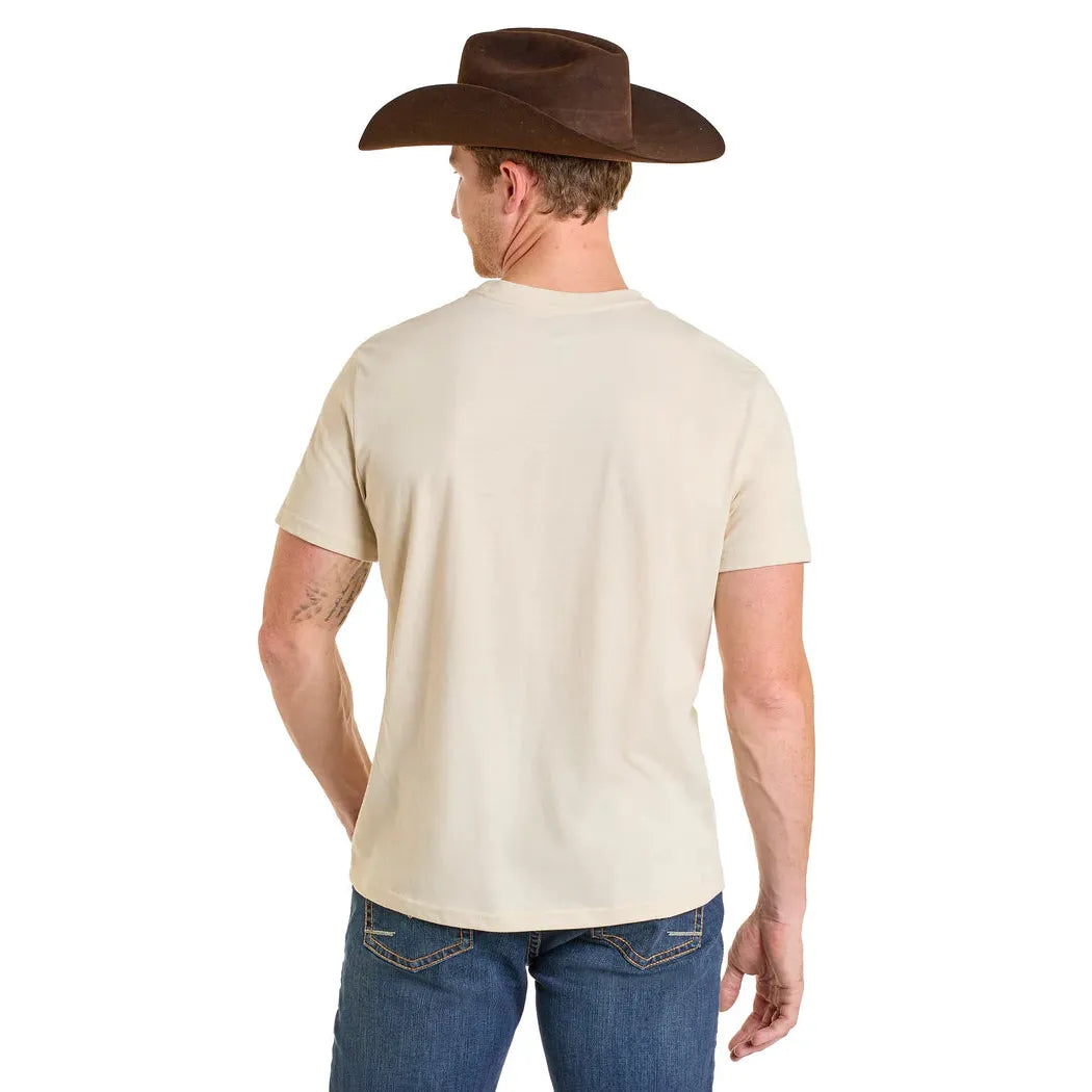 Rock & Roll Men's Let's Get Rowdy Short Sleeve Graphic Tee Shirt - Cream