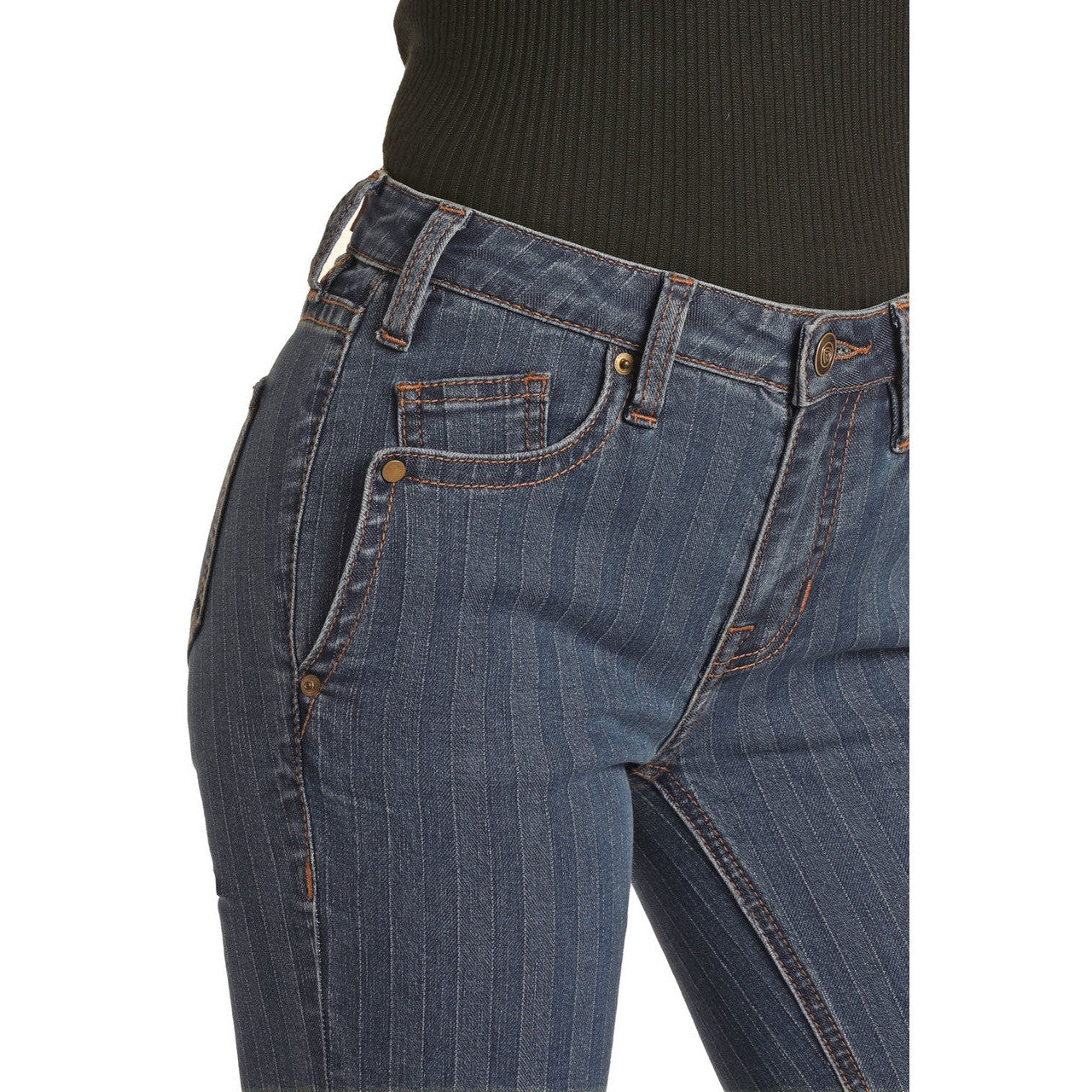 Rock & Roll Women's Mid Rise Extra Stretch Trouser Jeans - Medium Vintage