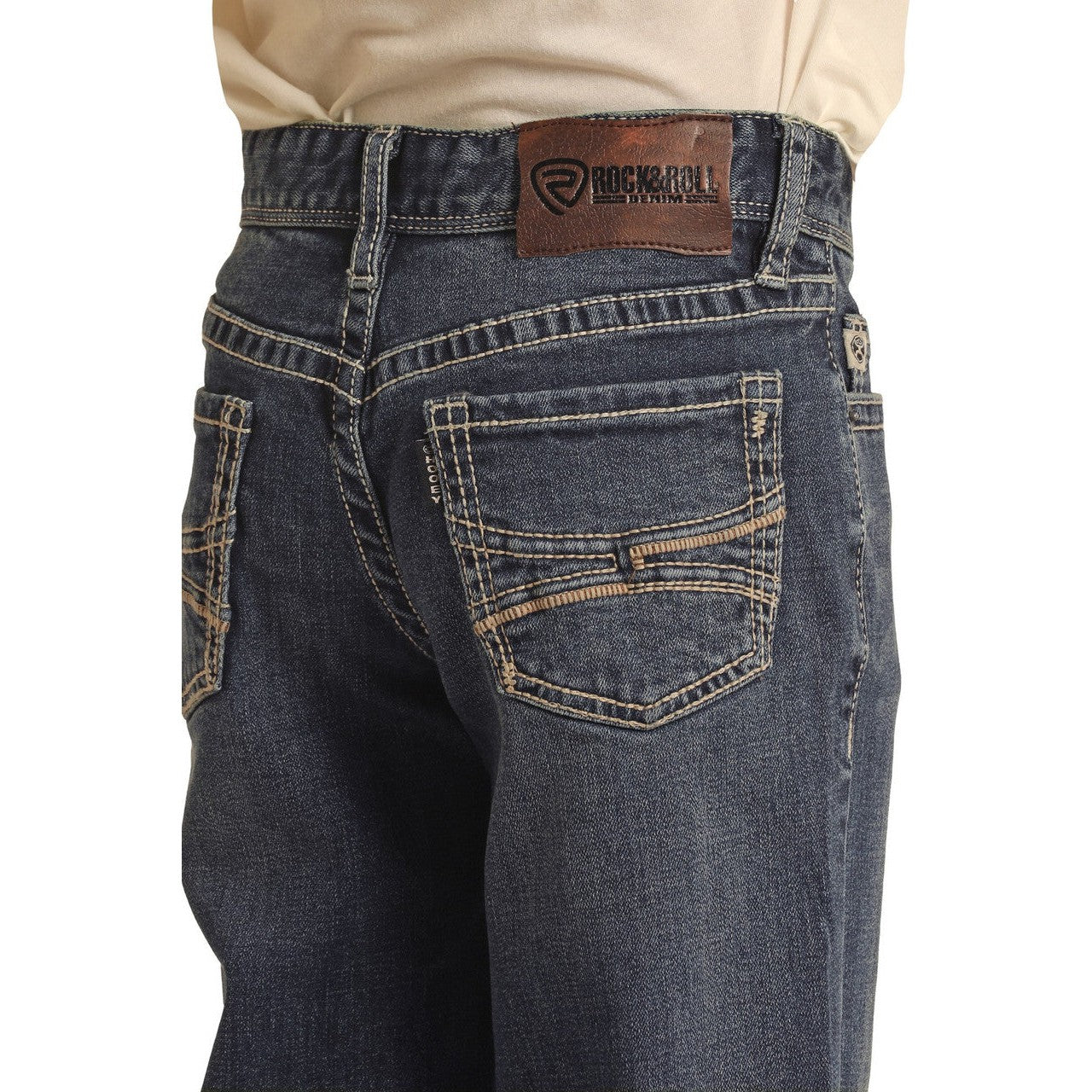 Hooey Boy's Raised Denim Bootcut Jeans - Dark Vintage