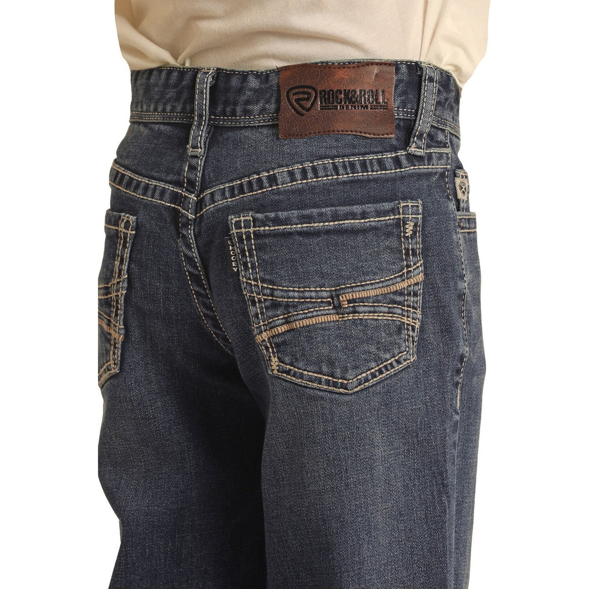 Hooey Boy's Raised Denim Bootcut Jeans - Dark Vintage - Irvine Tack & Western Wear