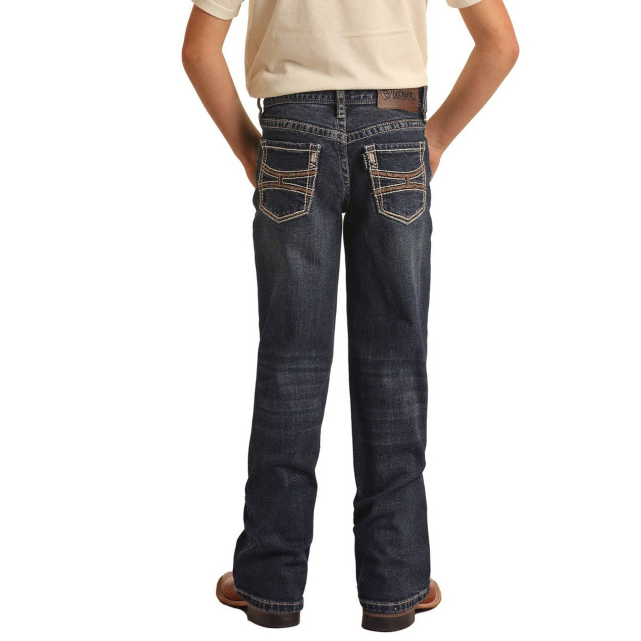 Hooey Boy's Revolver Slim Straight Jeans - Dark Vintage