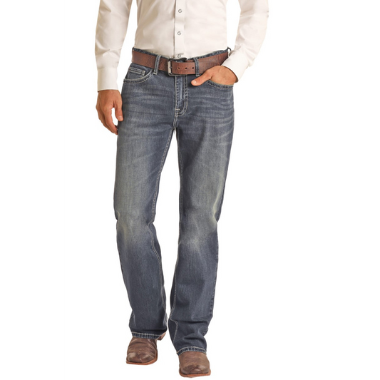 Rock & Roll Men's Vintage '46 Relaxed Fit Straight Jeans