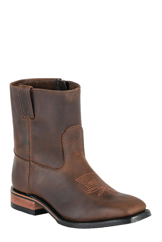 Brahama Men's Western-Dirty Brown w/Zipper