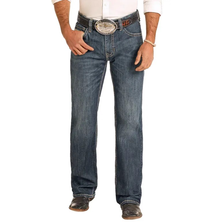 Rock & Roll Men's Double Barrel Straight Boot Jean - Dark Vintage