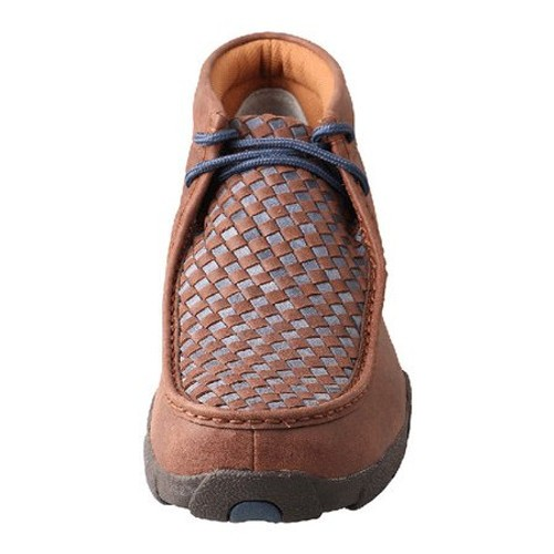 Twisted X Men's Driving Moc D Toe  Brown/Blue Check