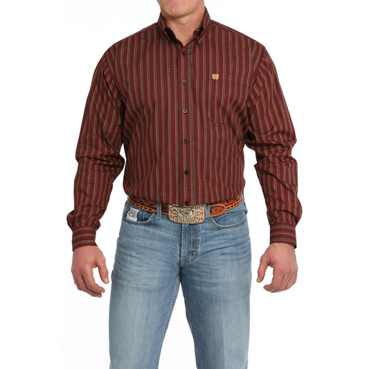 Cinch Men's Long Sleeve Shotgun Shell Shirt - Red