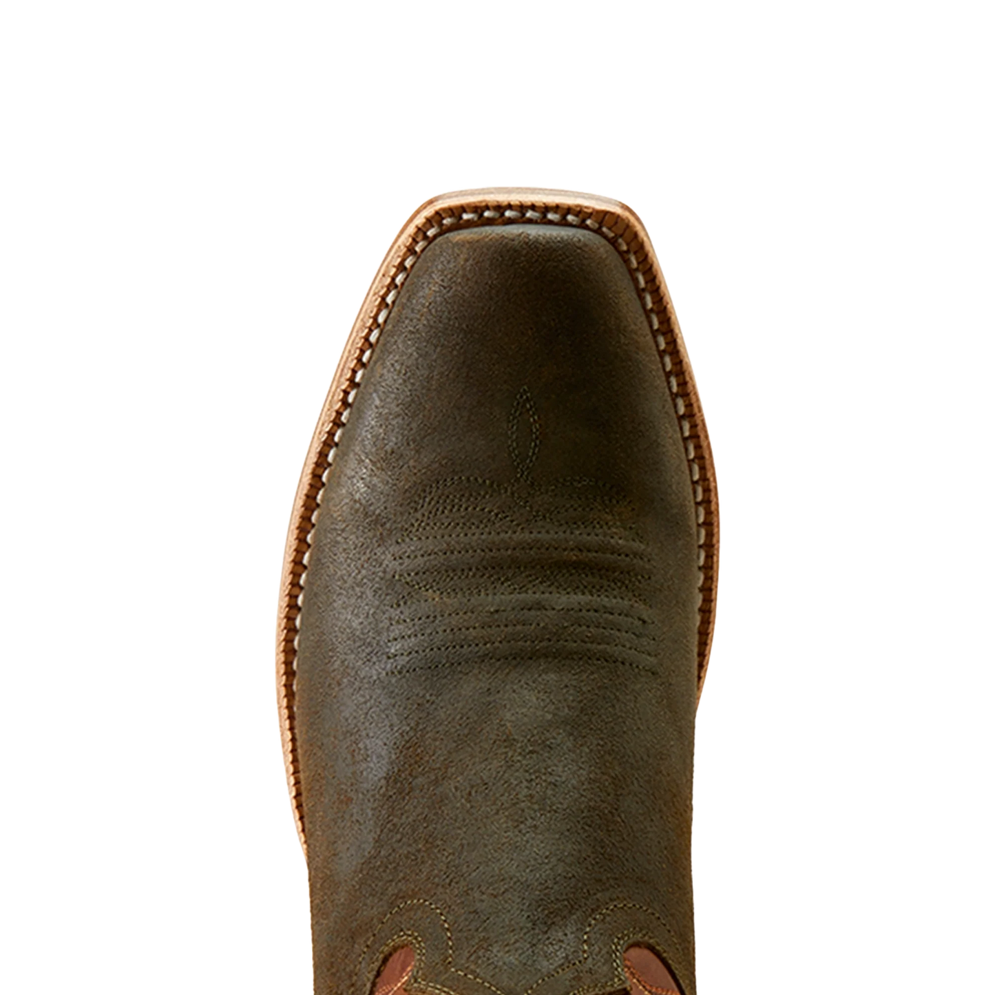 Ariat Men's Futurity Time Western Boots - Olive Roughout-Copper Crunch