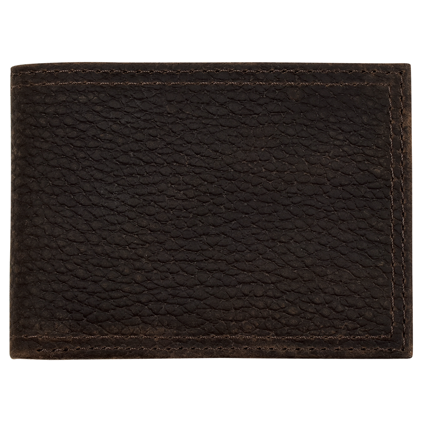 Justin Men's Genuine Textured Leather Oiled Brown Bifold Wallet