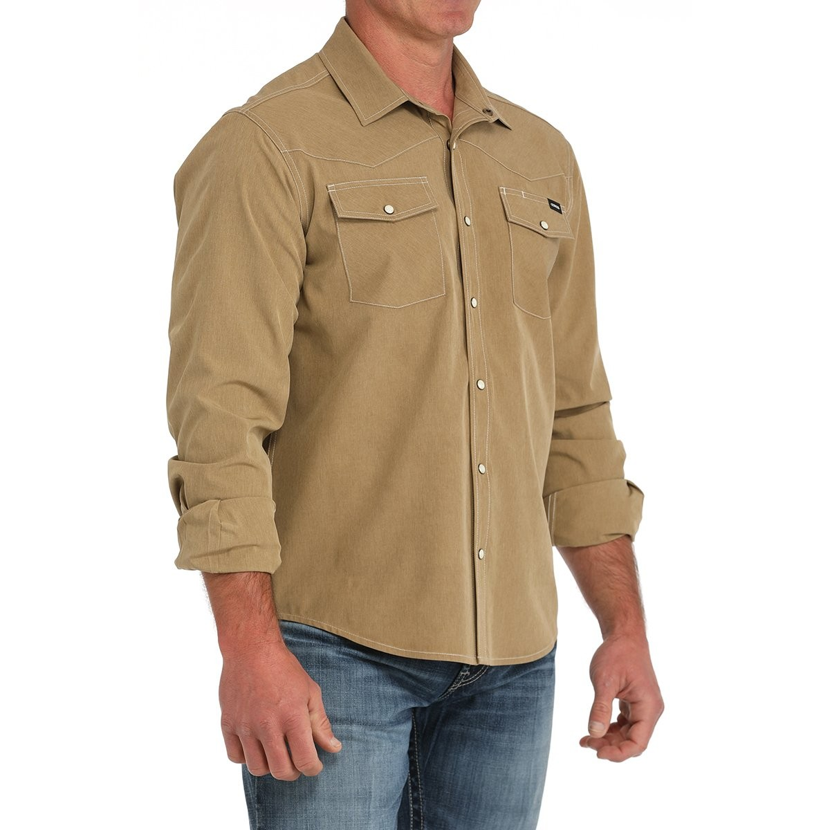 Cinch Men's Long Sleeve Western Shirt- Brown