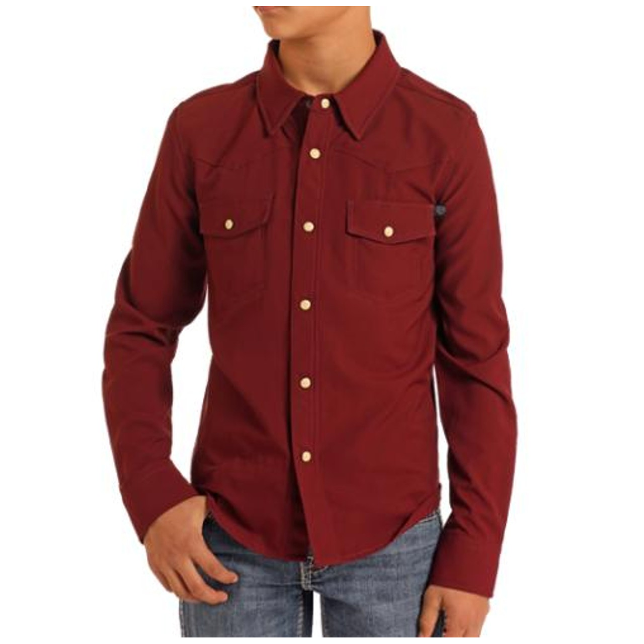Rock & Roll Boy's Long Sleeve  Tek Shirt- Multiple Colours