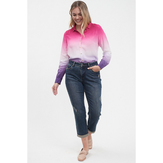 Girlfriend With Rolled-Up Hem - Dark Vintage