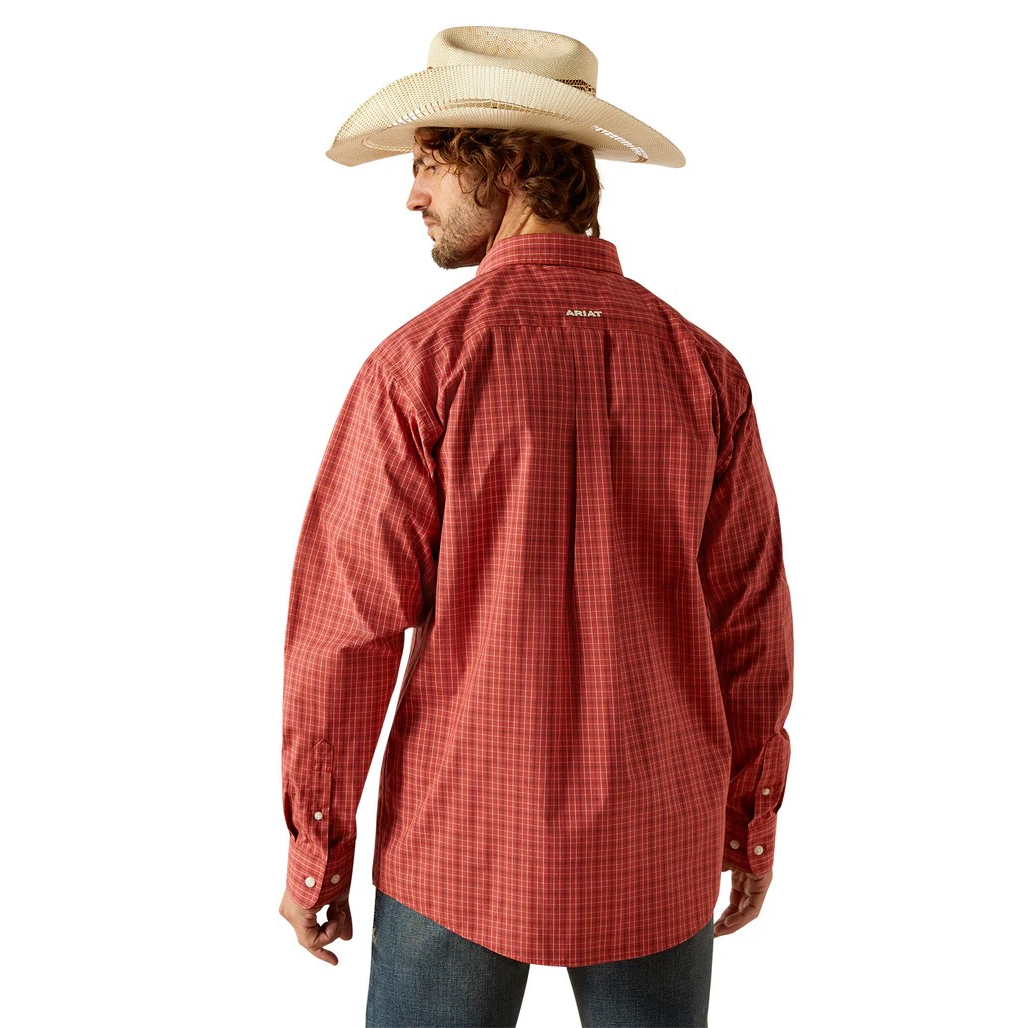 Ariat Men's Long Sleeve Pro Series Cleo Classic Fit Shirt- Dark Red