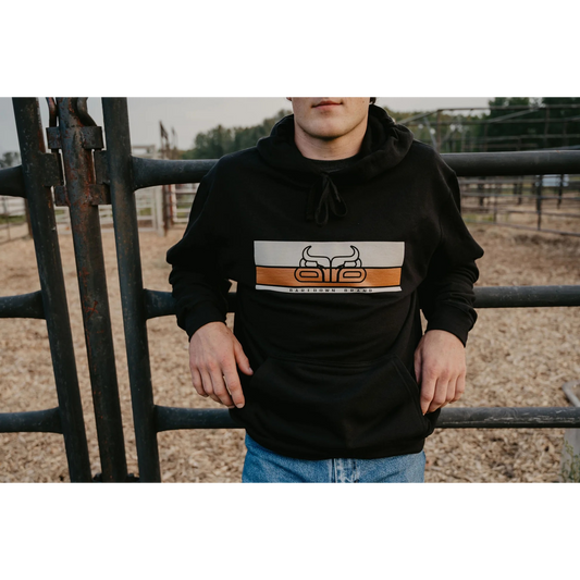 Baredown Brand Men's Long Sleeve Chute Boss Hoodie-Black