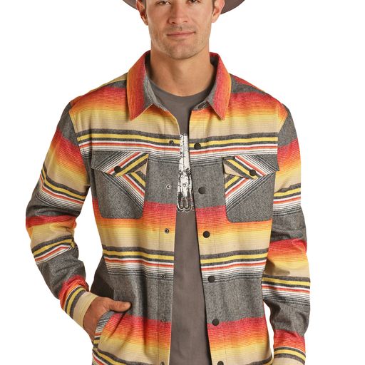 Rock & Roll Women's Serape Stripe Shirt Jacket