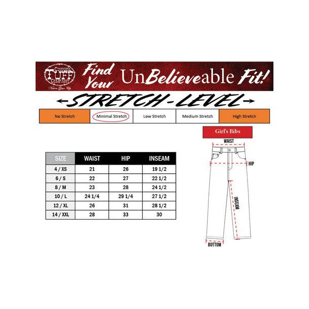 Cowgirl Tuff Girl's Tuck-In Bib Overalls - Purple