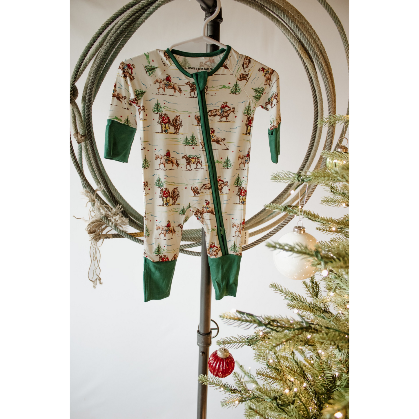Boots & Bows Infants Merry on the Range Sleepwear- Multi