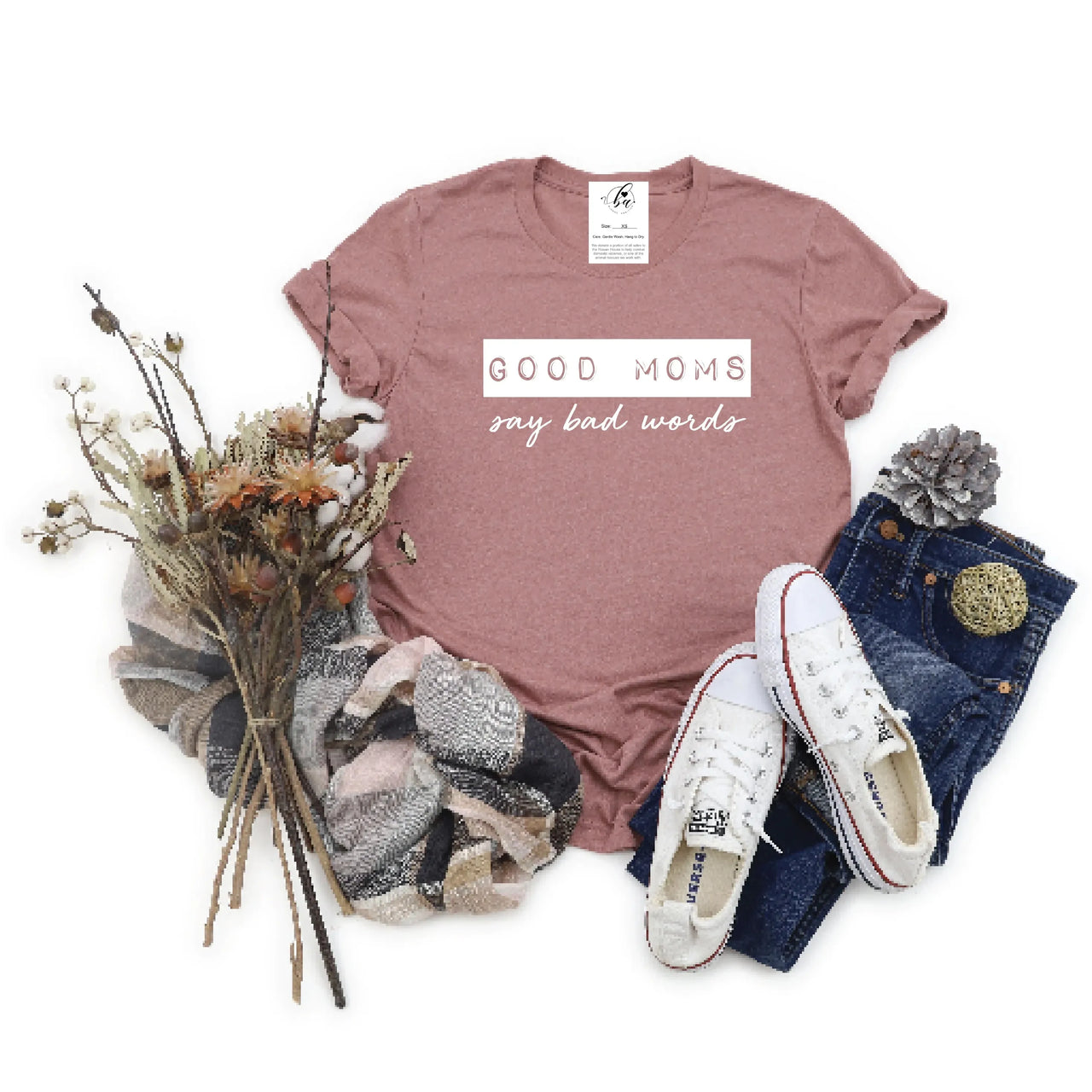 Blonde Ambition Short Sleeve Good Moms Say Bad Words Tee Shirt- Multiple Colors