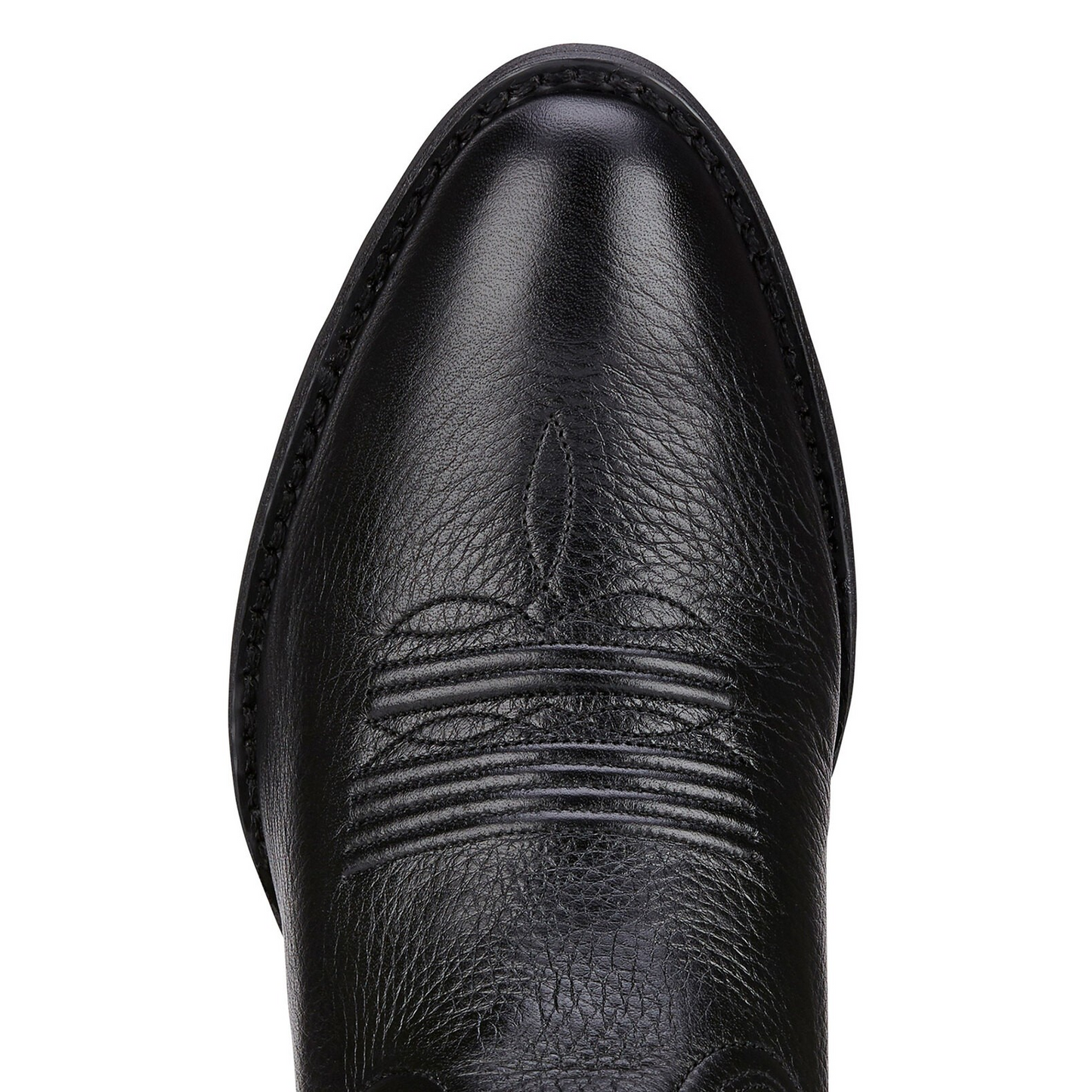 Ariat Women's Heritage R Toe Western Boot- Black Deertan