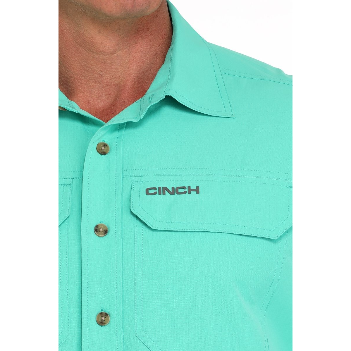 Cinch Men's Long Sleeve Arenaflex Shirt- Turquoise