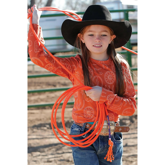 Cruel Girl Long Sleeve Tee Shirt- Copper