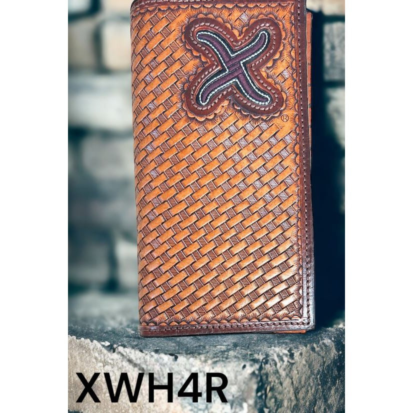 Twisted X - Basket Weave Embroidered X Rodeo Wallet