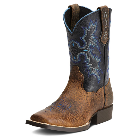 Ariat Youth Tombstone Western Boot - Earth/Black
