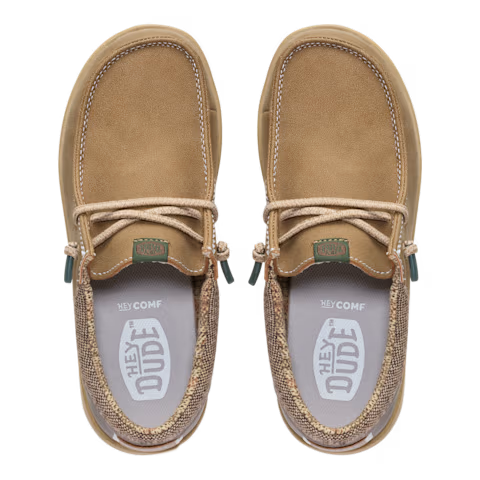 Hey Dude Youth Paul Y Classic Shoes - Nut