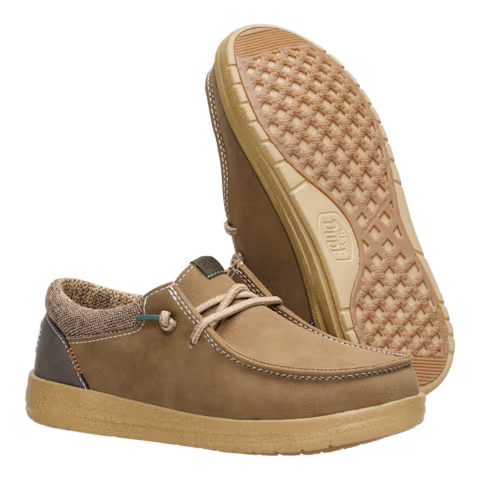 Hey Dude Youth Paul Y Classic Shoes - Nut