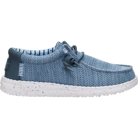 Hey Dude Youth Wally Stretch Sox Shoes - Dark Slate