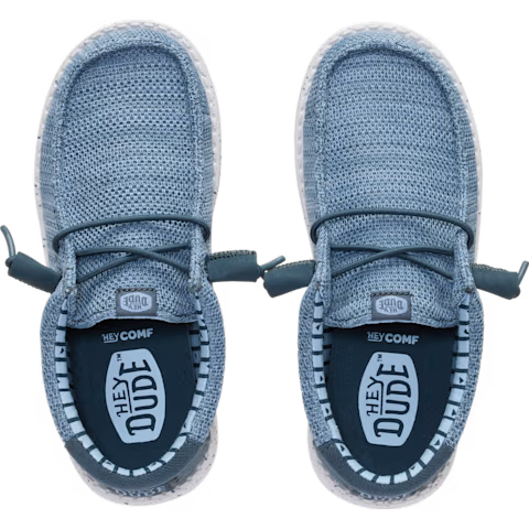 Hey Dude Youth Wally Stretch Sox Shoes - Dark Slate