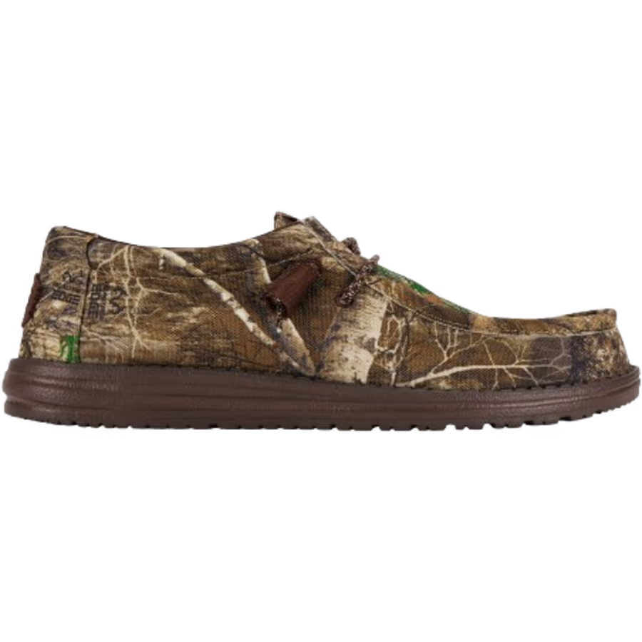 Hey Dude Unisex Wally Realtree Edge Shoe- Brown/Natural
