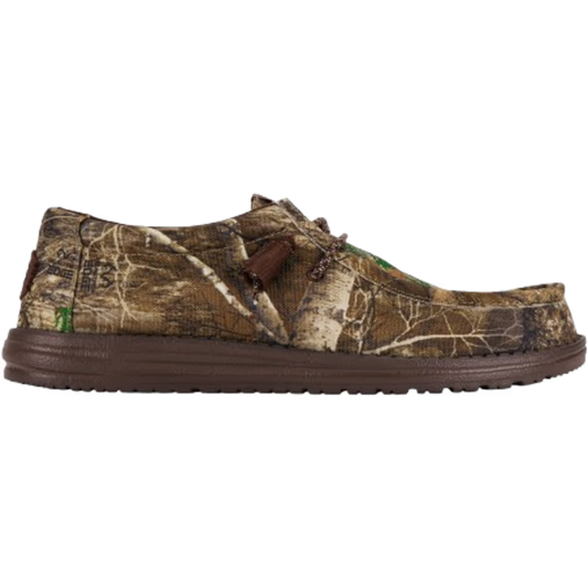 Hey Dude Unisex Wally Realtree Edge Shoe- Brown/Natural