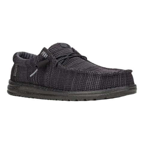 Hey Dude Men's Wally Stretch Sox Shoes - Black/Black