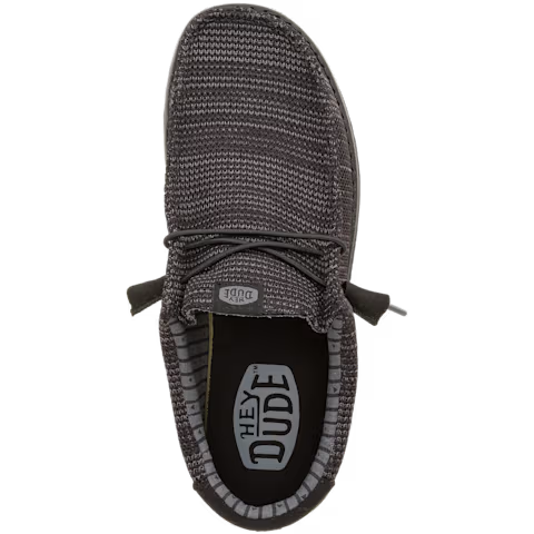 Hey Dude Men's Wally Stretch Sox Shoes - Black/Black